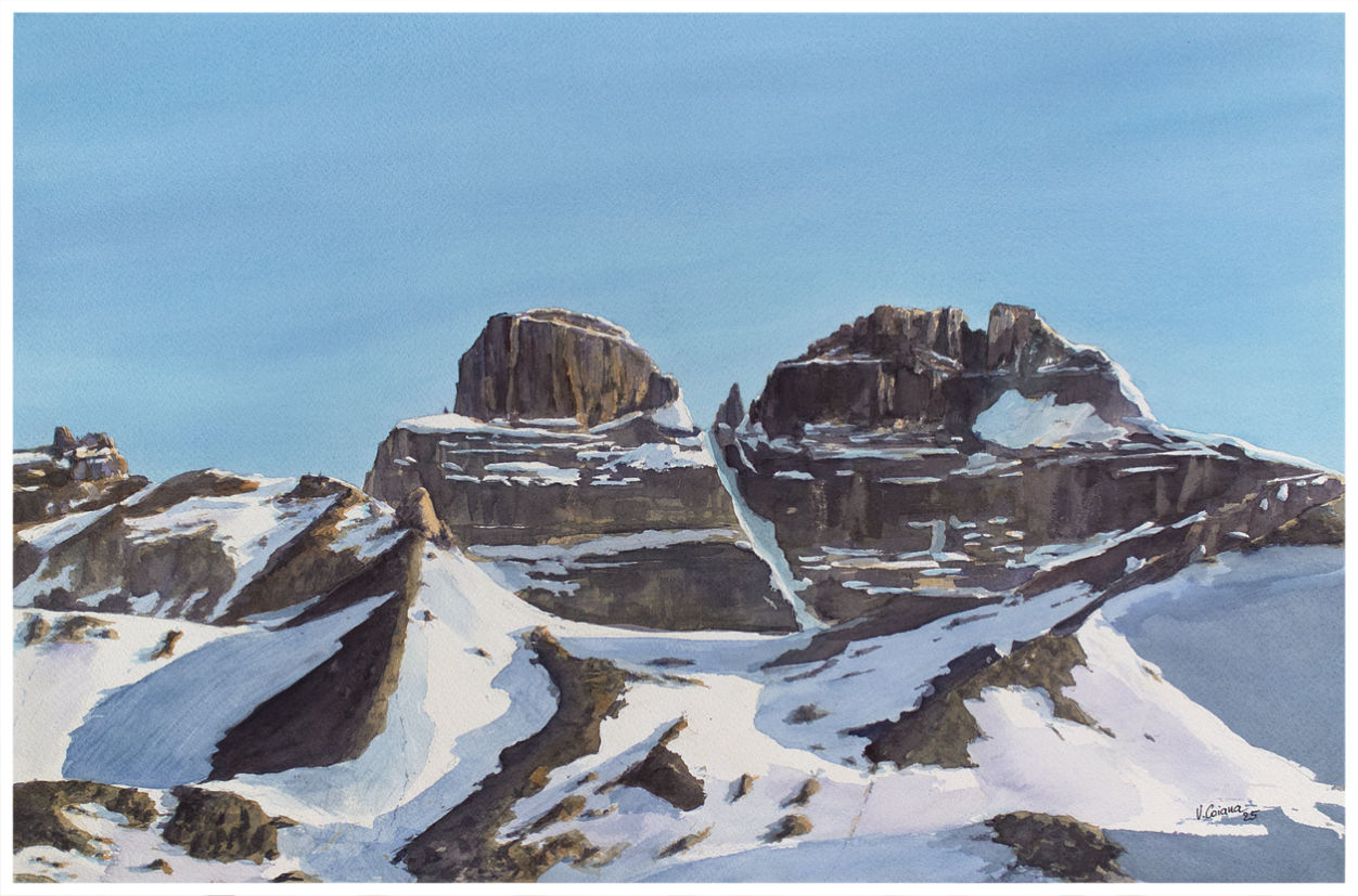 aquarelle Victoria Coiana Au coeur des Dents du Midi