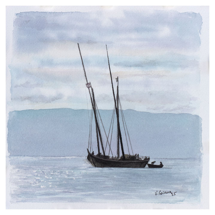 aquarelle Victoria Coiana Belle Demoiselle