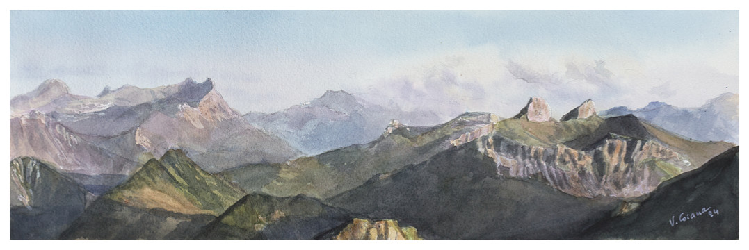 aquarelle Victoria Coiana L'envers des tours