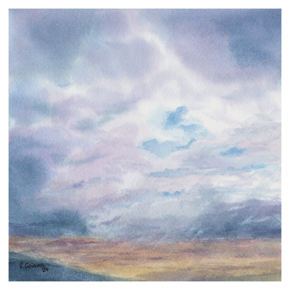 aquarelle Victoria Coiana Nuages