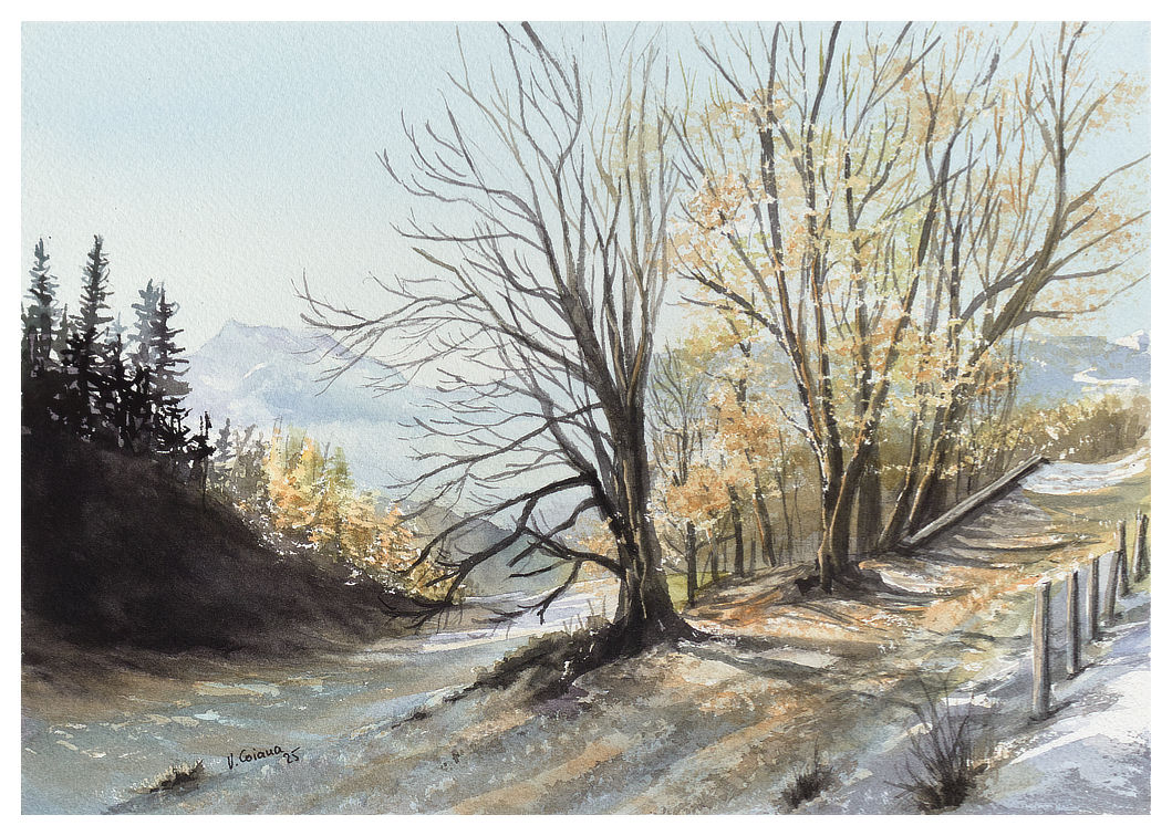 aquarelle Victoria Coiana Poussière d'or