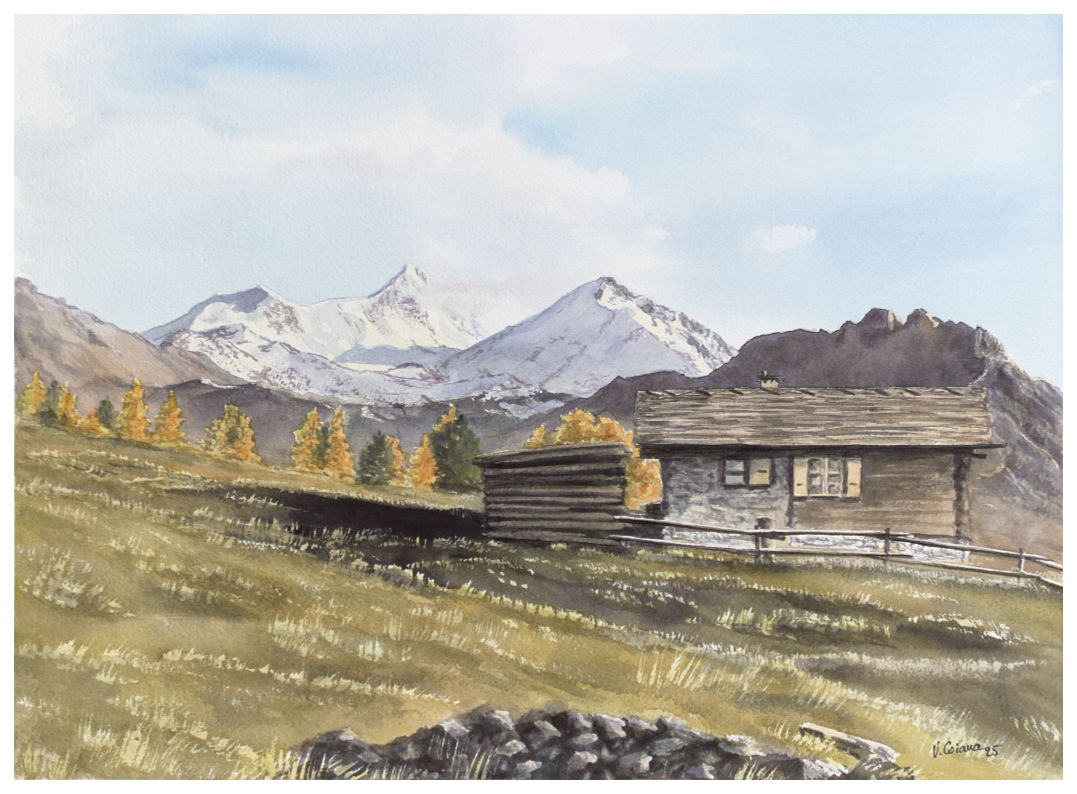 aquarelle Victoria Coiana Souvenir d'une première ascension